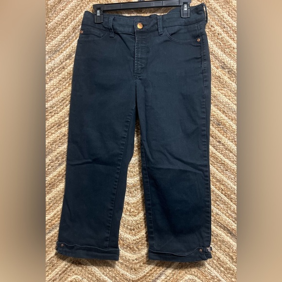 NYDJ Women's Black Cropped Denim Jeans, Size 6 - Picture 1 of 10